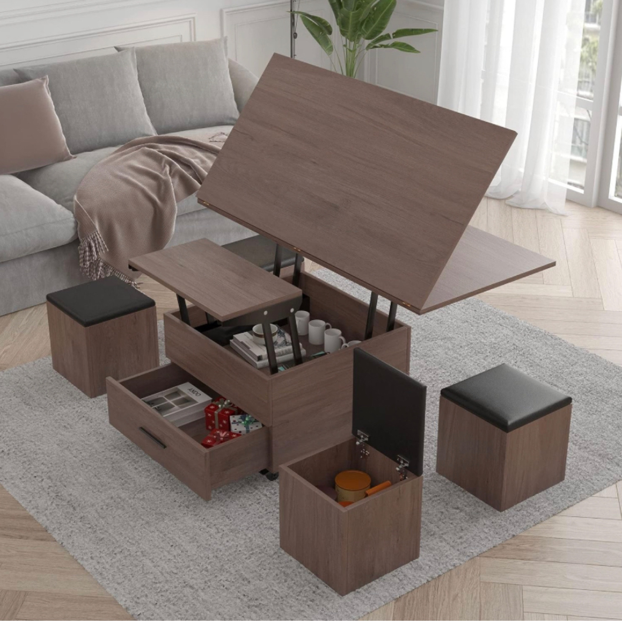 If you live in a smaller space or just want to maximize your room and save tons of money of furniture, you need this convertible coffee table to dining table! There’s only a few left!! And it’s on sale!!

#LTKU #LTKhome #LTKSale