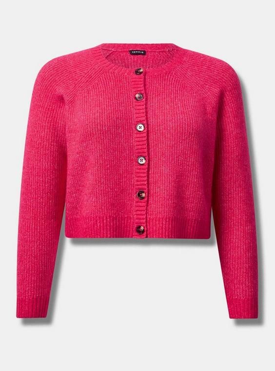 Vegan Cashmere Crop Cardigan Sweater | Torrid (US & Canada)