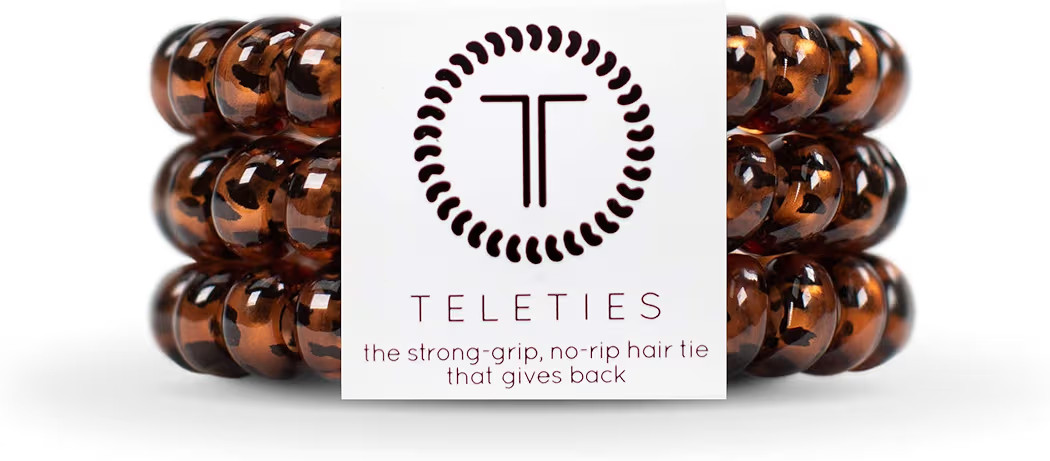 TELETIES - Spiral Hair Coils - Ponytail Holder Hair Ties for Women - Phone Cord Hair Ties - Stron... | Amazon (US)