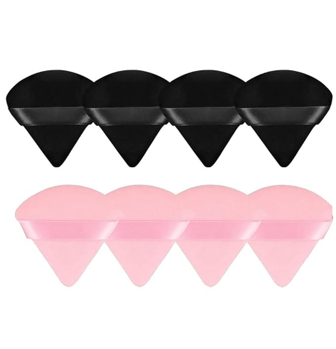 8 Pieces Triangle Powder Puff Face Soft Triangle Makeup Puff Velour Cosmetic Foundation Blender S... | Amazon (US)