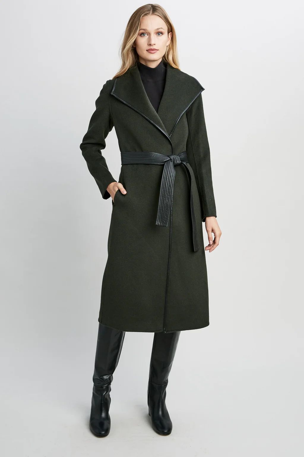 Tahari Juliette Double Face Wool Coat | Elie Tahari