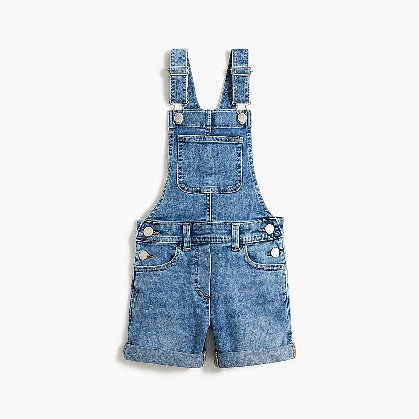 Girls' denim short overall | J.Crew Factory