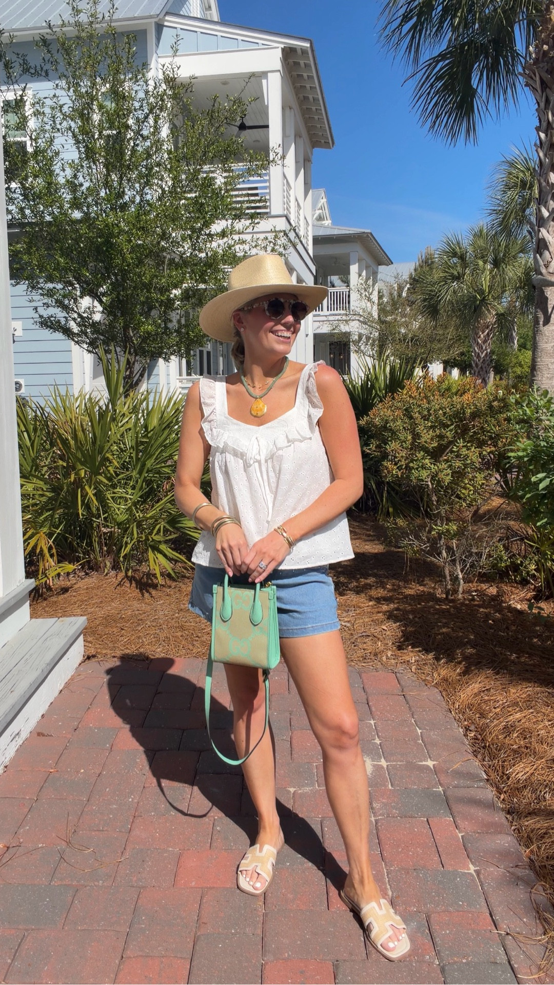 Shopping OOTD
Top and shorts- size small
Sandals are Avara- tts and code is bobbi15
Hat is Bandette bands and code is Bobbi10 
Necklace is beads by baker
Purse is borrowed from Vivrelle 

#LTKgrwm #LTKmomlife #LTKootd