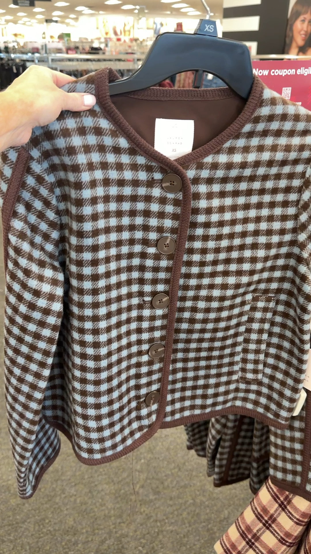 Adorable gingham jacket!