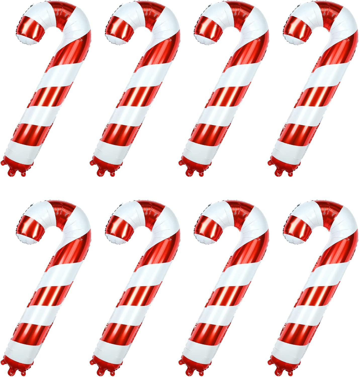 GWHOLE 8 Pack of 45 inch Large Christmas Candy Cane Foil Balloons for Christmas Holiday Decoratio... | Amazon (US)