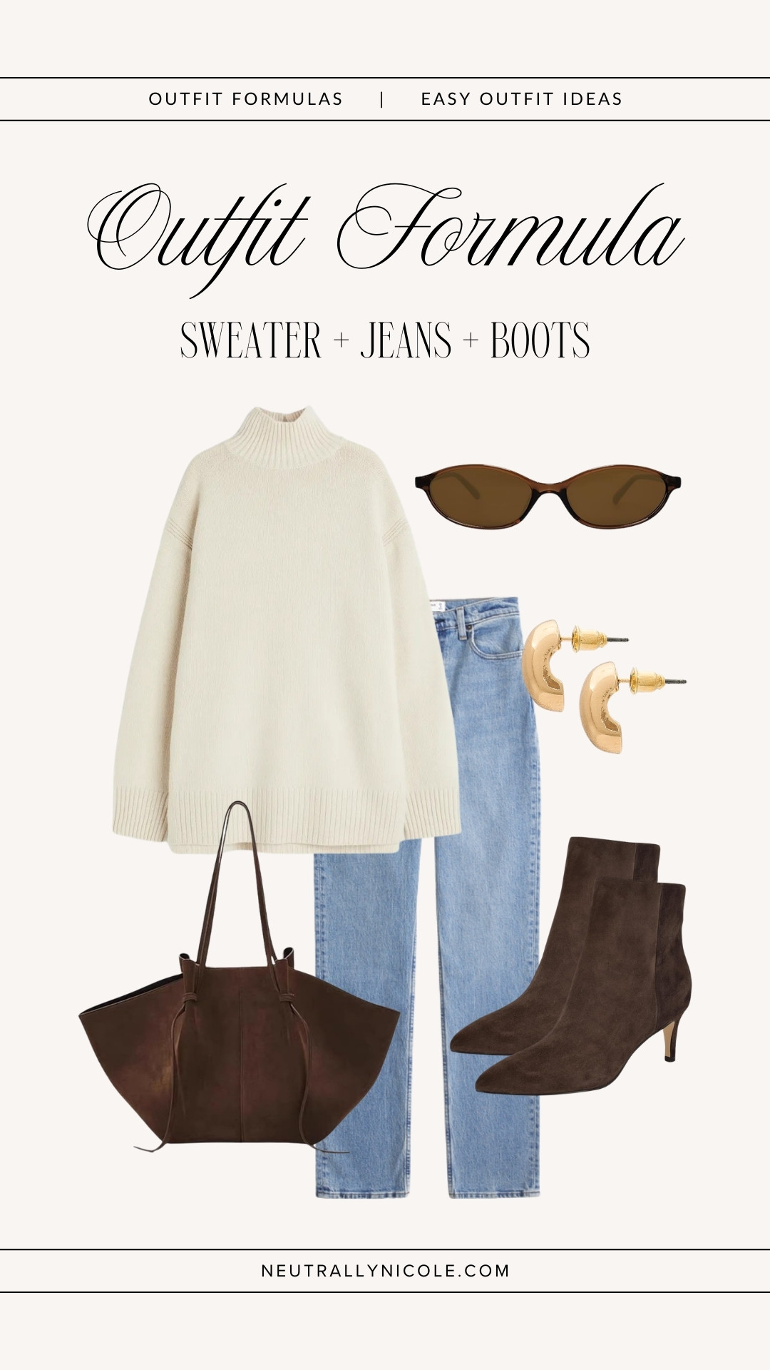 Outfit formulas for easy everyday outfits ft capsule wardrobe staples | elevated casual outfit, fall outfit, brunch outfit, sweater outfit, ankle boots outfit, straight-leg jeans outfit, neutral outfit, neutral style, amazon fashion, abercrombie jeans // Neutrally Nicole, @neutrallynicole, neutrallynicole.com 

 #LTKootd #LTKSeasonal #LTKSaleAlert