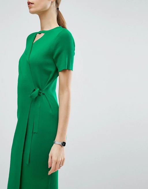ASOS Knit Dress with Wrap Front | ASOS UK