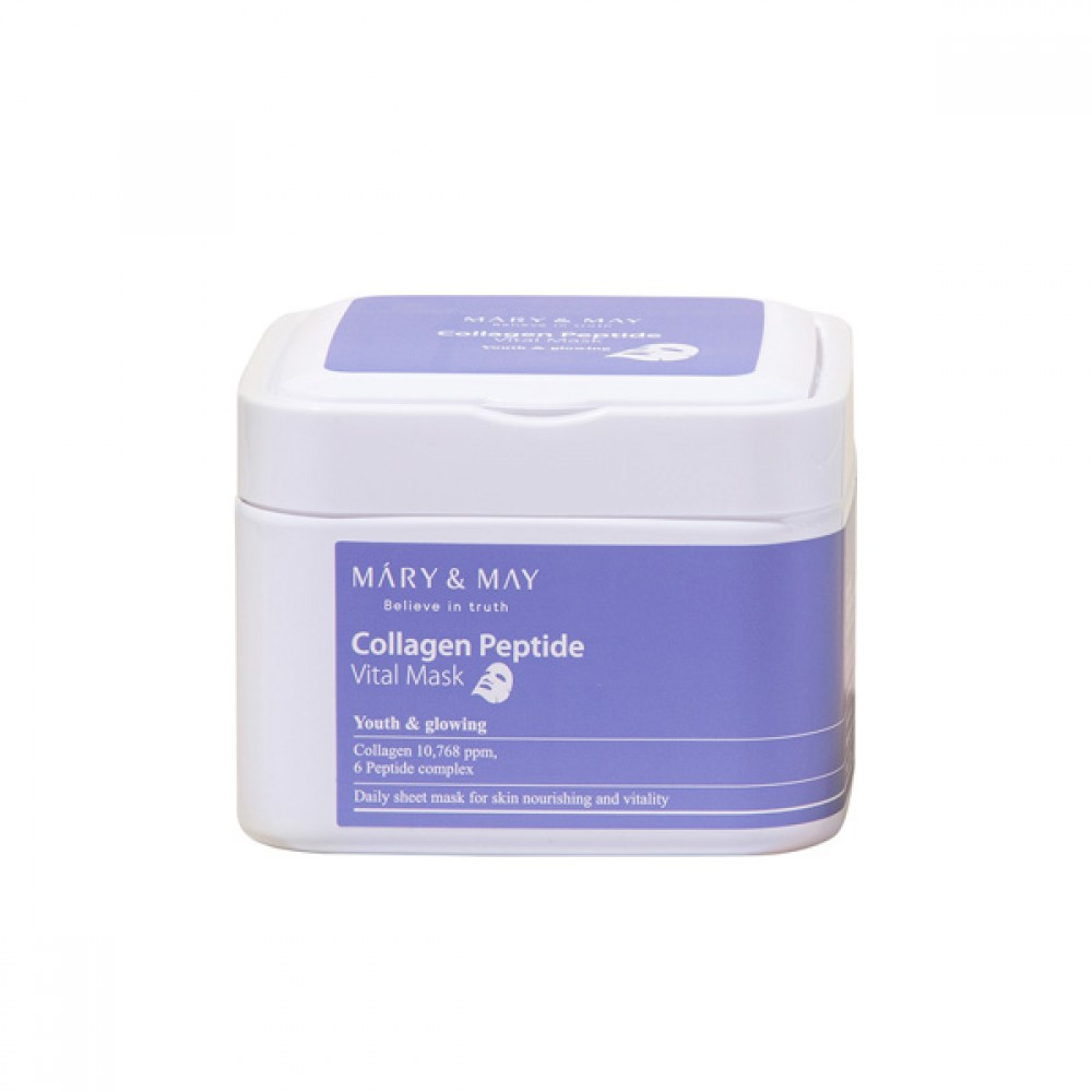Mary&May - Collagen Peptide Vital Mask - 30pcs/400g | STYLEVANA