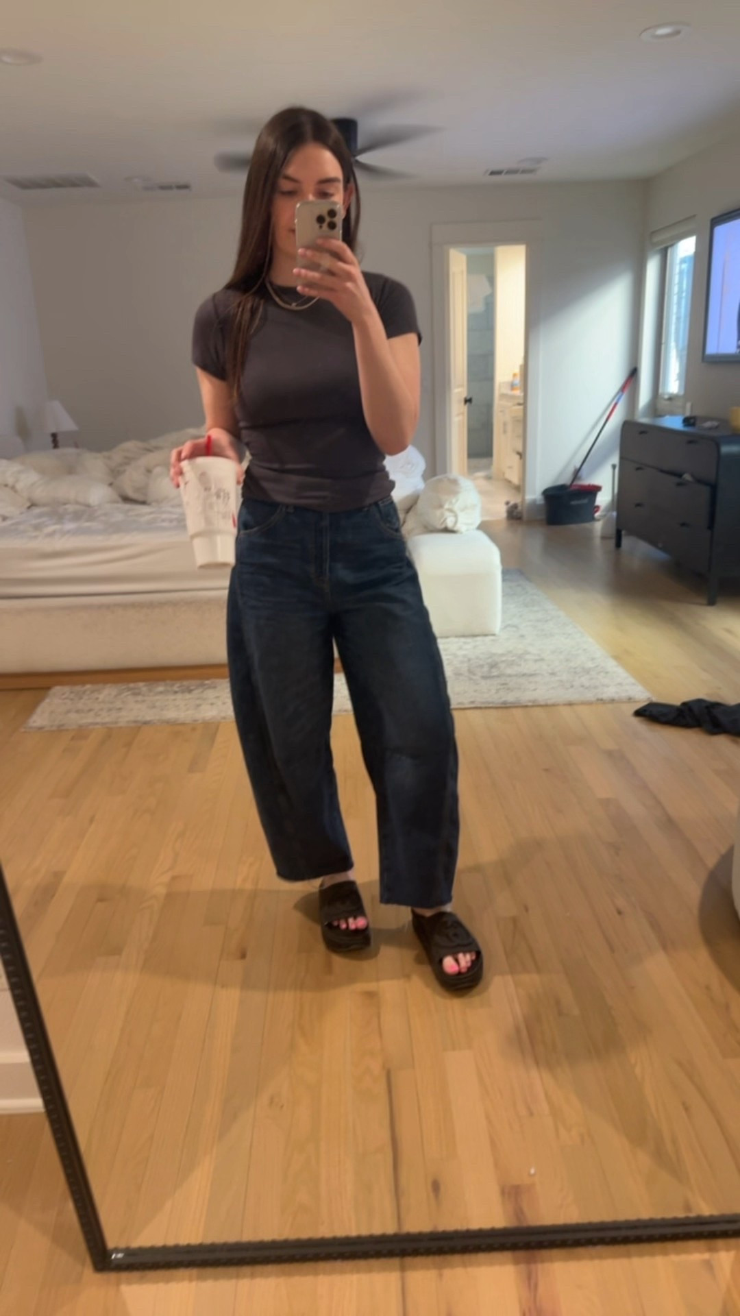 target barrel jeans! love these so much. they run TTS, size down if between sizes! 

#LTKFindsUnder50 #LTKStyleTip