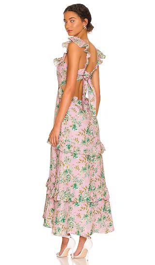 Lysette Midi Dress in Orchid Green Floral | Revolve Clothing (Global)