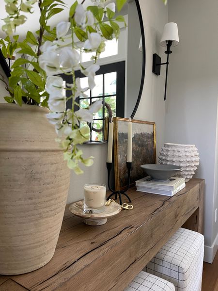 Console table styling with new Target x studio McGee pieces. 

Entryway / home decor / styling / pots / bowls / anthro / sconces

#LTKSeasonal #LTKhome #LTKstyletip