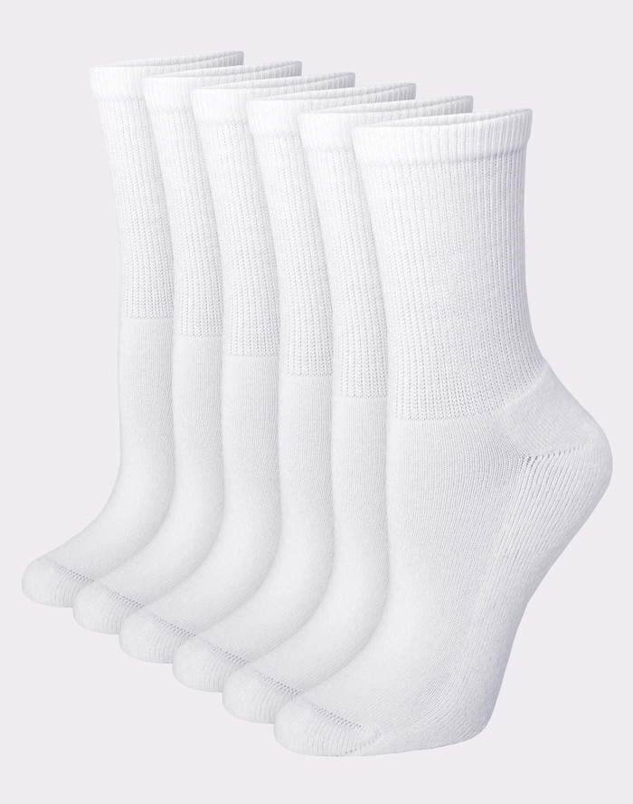 Hanes Ultimate Women's Crew Socks, Cushioned, 6-Pairs | Hanes.com