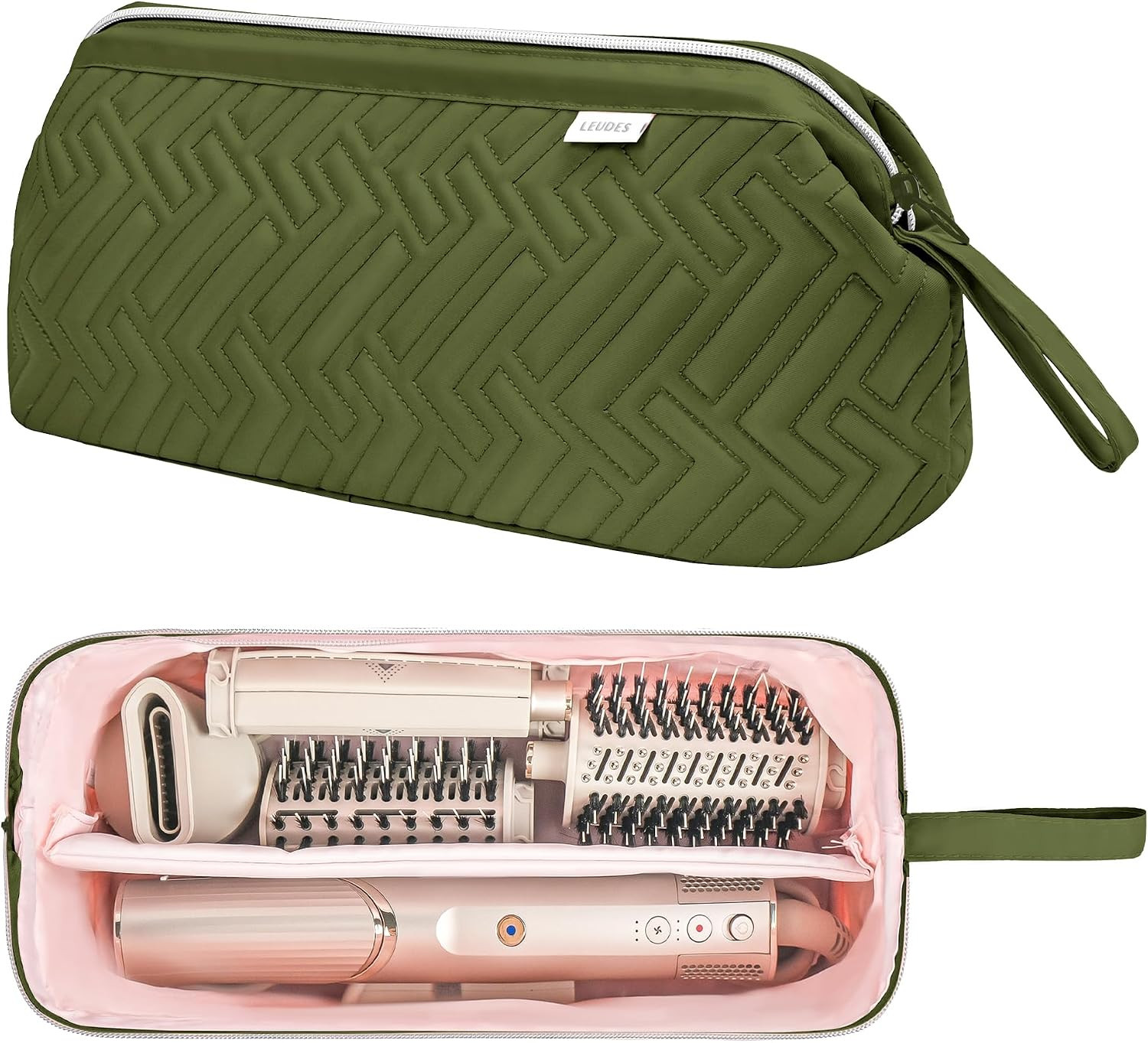 Hair Tools Travel Bag for Shark Flexstyle Carrying Case Portable Shark Hair Air Wrap Dryer Case Waterproof Dustproof Flat Curling Iron Travel Organizer (Army Green) | Amazon (US)