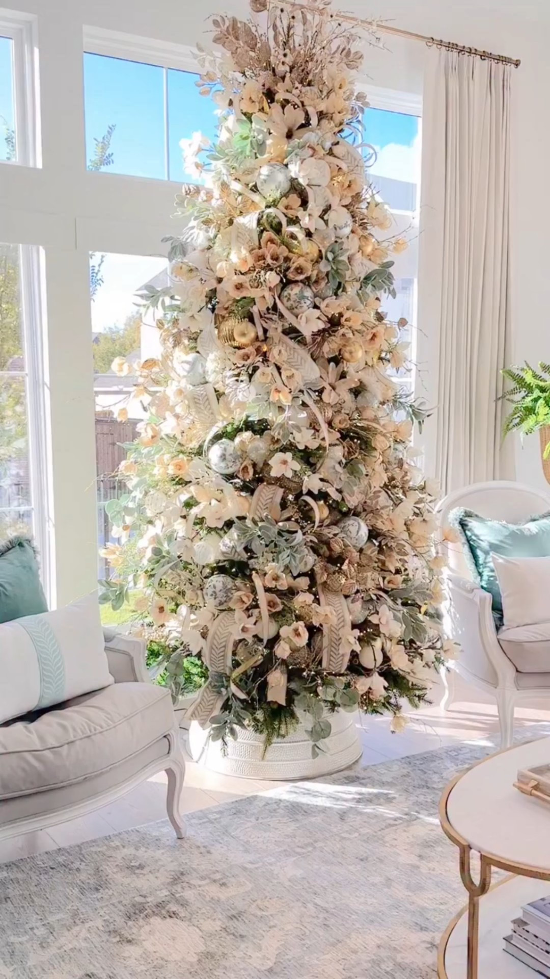 already thinking about how much i’ll miss this view 🥹🎄…and yet, spring decor is on my mind 🌷 anyone else? ✨ My 9ft twinkle tree is on major sale!! ✨

#christmasdecor #christmastree #livingroom #holidaydecor #ltkhome #ltkholiday liketkit ltk home decor #interiordesign elegant home decor holiday decorations floral Christmas decor winter garden bird ornaments Intaglio ornament traditonal home southern style French decor