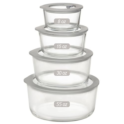 EcoEvo Glass Food Containers with Glass Lid Grey-4R | Walmart (US)