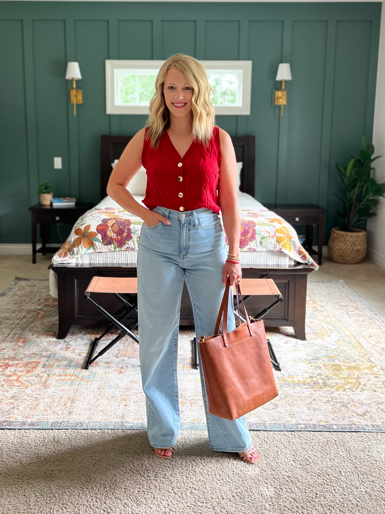 Love this Target look!! Super cute sweater tank that comes in tan and gray also!  I am in an xs in the vest. And the jeans are soo good! I’m in a size 4 here and I love them!  Great length and I love how long they make my legs looks!

#LTKBacktoSchool #LTKSeasonal #LTKStyleTip