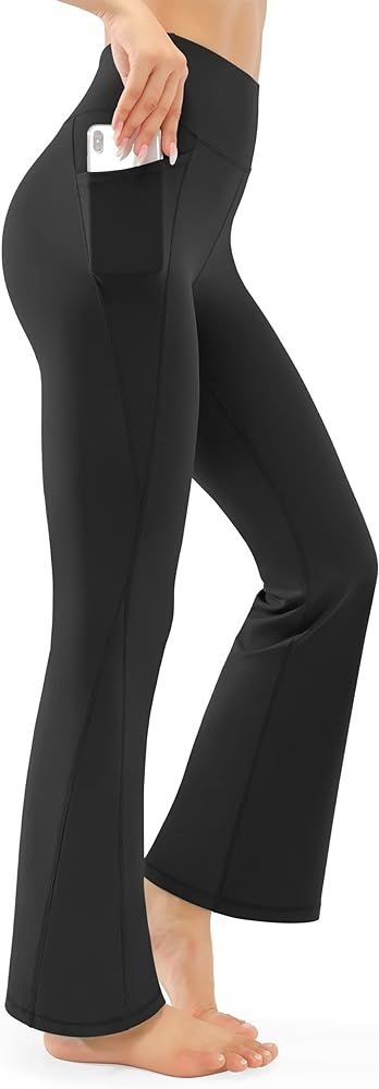 JOYSPELS Bootcut Yoga Pants for Women High Waisted Flare Pants Stretch Workout Leggings with Pock... | Amazon (US)