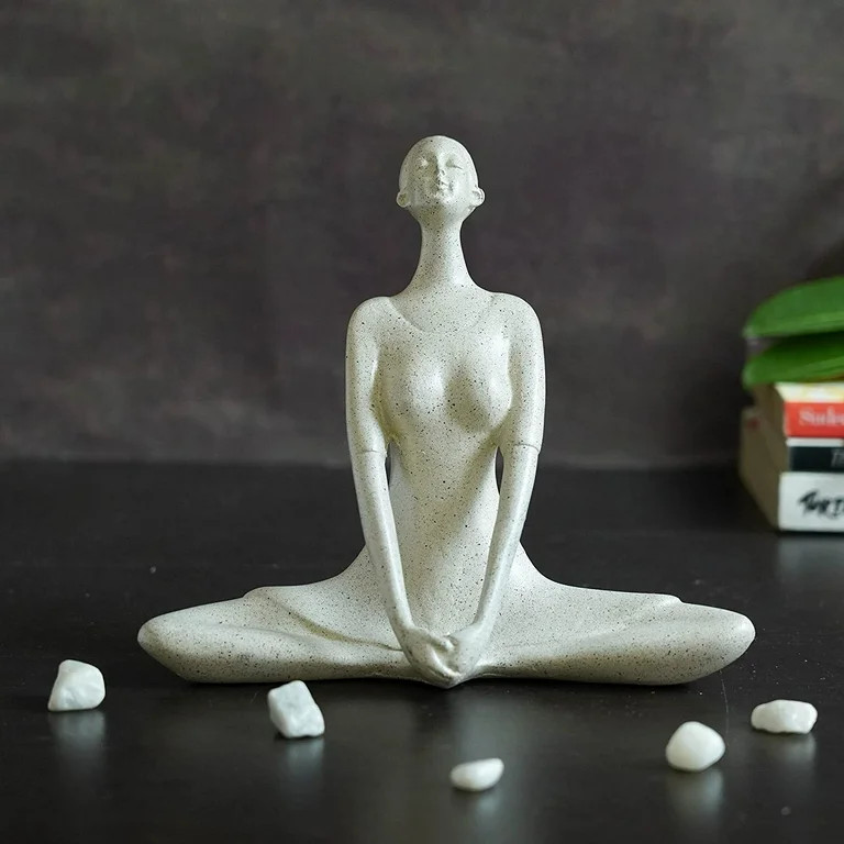 TIED RIBBONS Yoga Lady Statue Yoga Pose Figurines Women Sculptures Home Décor Modern Table Top D... | Walmart (US)