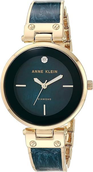 Anne Klein Women's Genuine Diamond Dial Bangle Watch | Amazon (US)