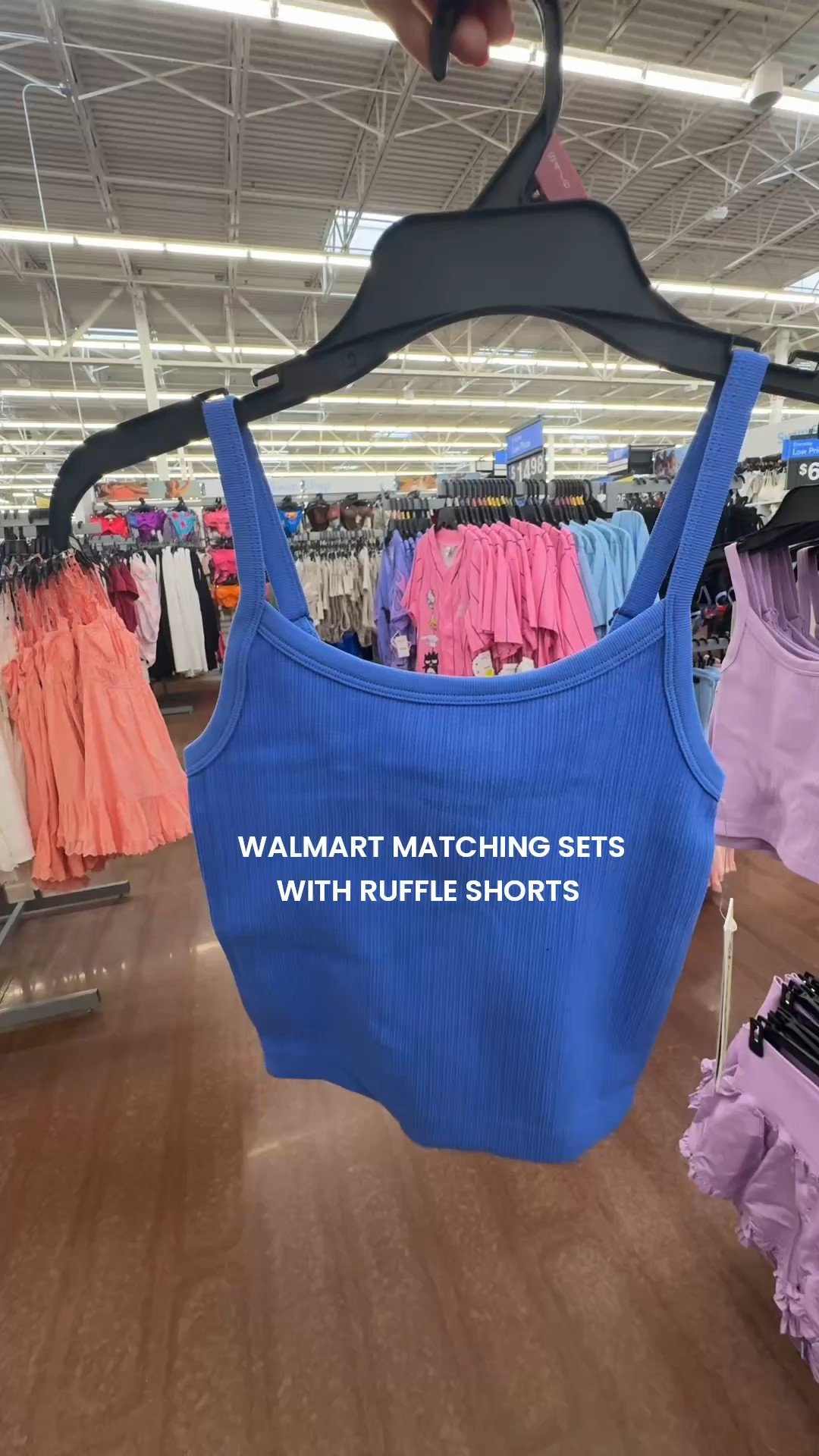 *I sized up to a L in the top since it’s cropped, M in the shorts* Can’t even believe these are from Walmart!! The material is so soft and comfy too #walmartfinds #matchingset