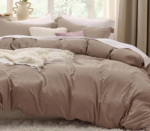 Bedsure Khaki Duvet Cover Queen Size - 3 Pieces Prewashed Cotton-Like Extra Soft Bedding Set, Includes 1 Duvet Cover 90x90 Inches with Zipper Closure & 2 Pillow…
 

 #LTKU #LTKHome #LTKSaleAlert