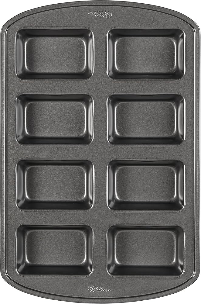 Wilton Perfect Results Non-Stick Mini Loaf Pan, 8-Cavity, 15.2 IN x 9.5 IN x 1.6, Gray | Amazon (US)