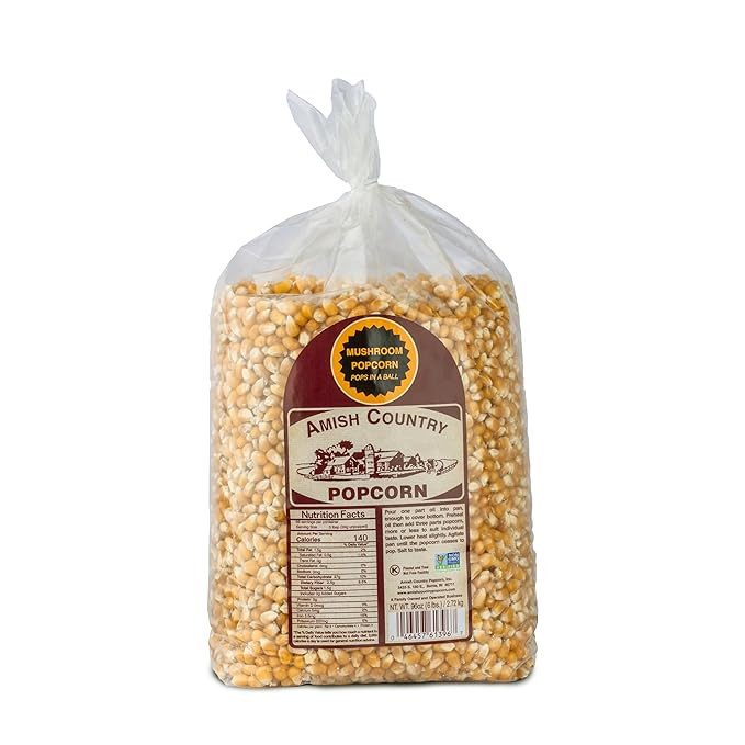 Amish Country Popcorn | 6 lb Bag | Mushroom Popcorn Kernels | Old Fashioned, Non-GMO and Gluten F... | Amazon (US)