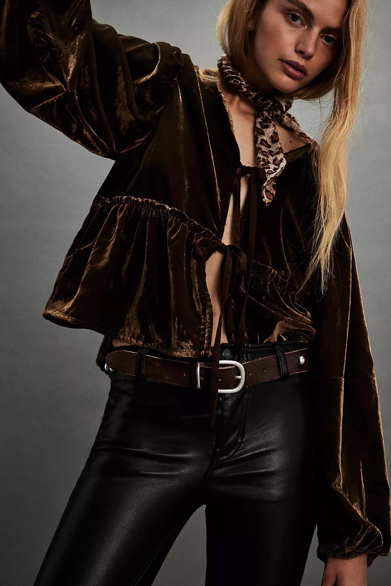 Brunch Babe Velvet Blouse | Free People (Global - UK&FR Excluded)