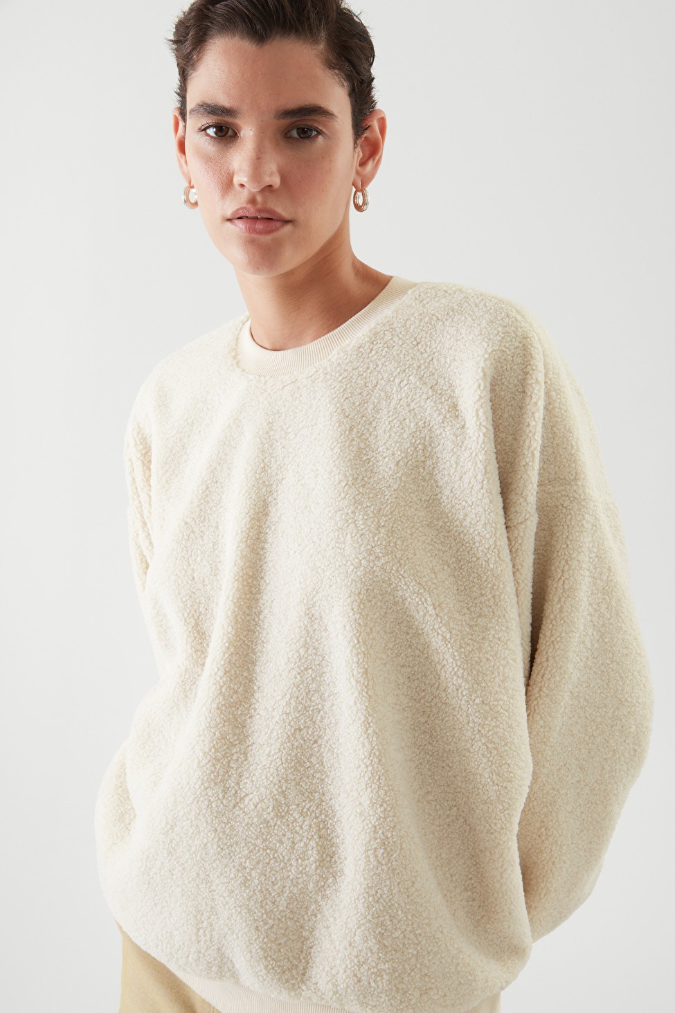 OVERSIZED TEDDY SWEATER - Off-white - Tops - COS FR | COS (US)
