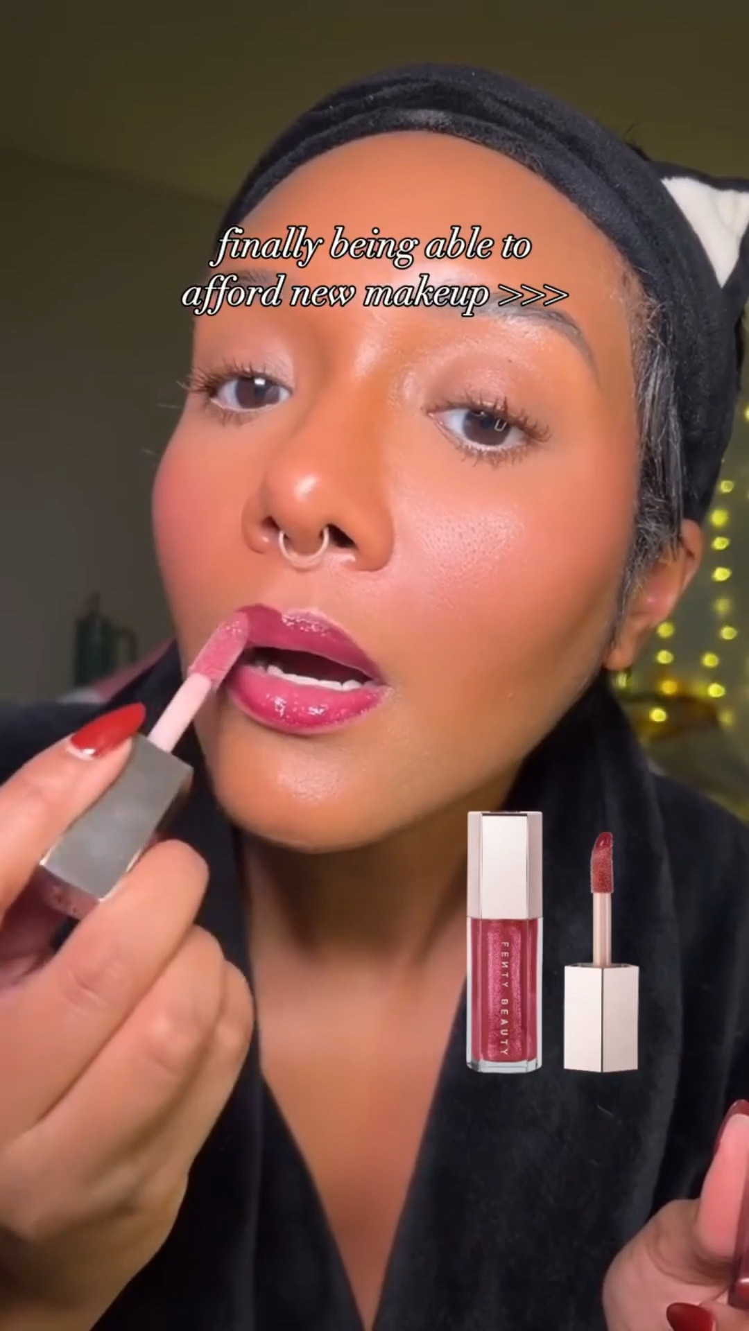 I hadn’t been able to afford to go shopping for years and now I can, so here are a few things I treated myself with that I’m loving 🥰 

Follow @pinspo.girl for more makeup/fashion/general life stuff ♡

Products Mentioned:

1. @charlottetilburyskincare Water Cream
2. @DanessaMyricksBeauty Yummy
Skin Water Serum
3. @hauslabs Foundation Shade 400
4. @saiebeauty Sun Melt in Deep Bronze
5. @elfcosmetics Camo Blush in Hot Pink
6. @lagirlcosmetics Concealer in Fawn
7. @refybeauty Brow Sculpt
8. @hudabeauty Ube Powder
9. @nyxcosmetics Buttermelt Blush in My Butta Half & Dewy Setting Spray
10. @imethodbeauty Eyebrow Pen
11. @tartecosmetics Tubing Mascara in
Brown
12. @rimmellondonus Eyeliner in Nude
13. @makeupbymario Highlighter in
Golden
14. @maccosmetics Vino Lip Liner
15. @fentybeauty Gloss Bomb in RiRi
16. @covergirl Temptation Blush

#makeuproutine #oilyskinmakeup #blackgirlmakeup

#LTKgrwm #LTKBeauty #LTKselfcare