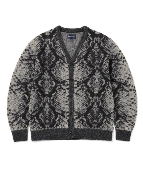 Phyton Jacquard Knit Cardigan Black | Musinsa Global