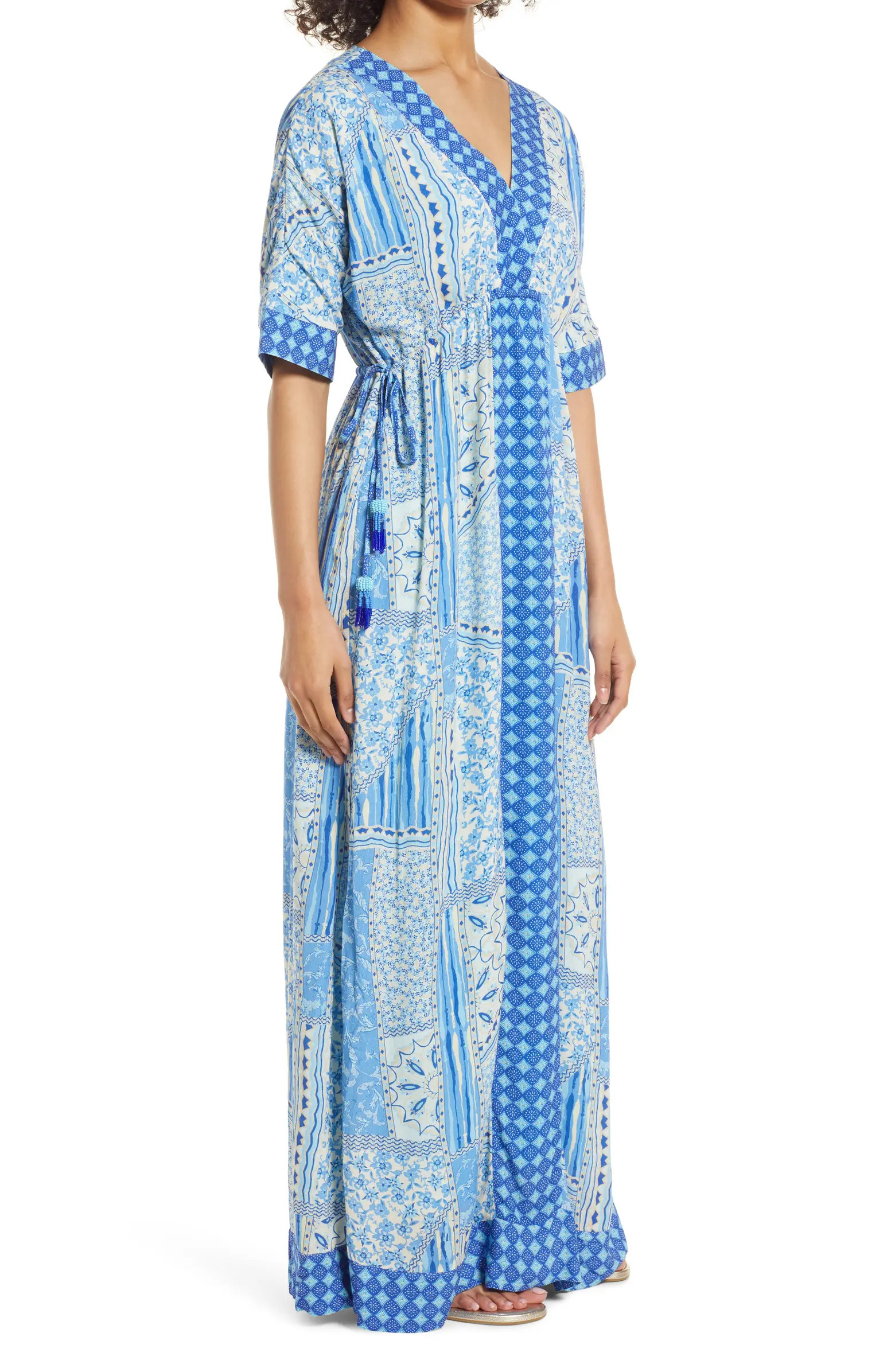 BTFL-life Border Print Maxi Dress | Nordstrom | Nordstrom