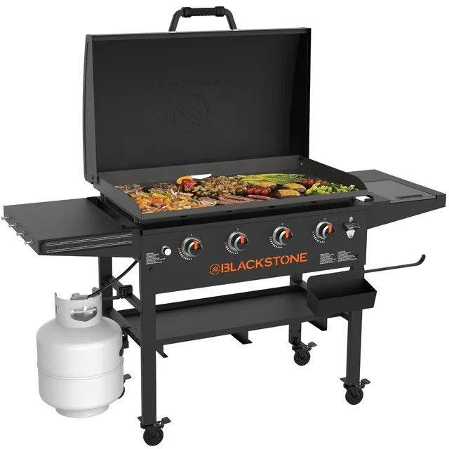 Blackstone Original 4-Burner 36” Propane Griddle with Hood and Omnivore Griddle Plate | Walmart (US)