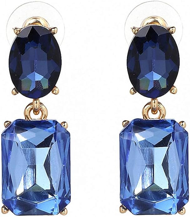 Bohemian Stud Earrings Women Wedding Jewelry Boho Statement Rhinestone Earrings Light Green | Amazon (US)