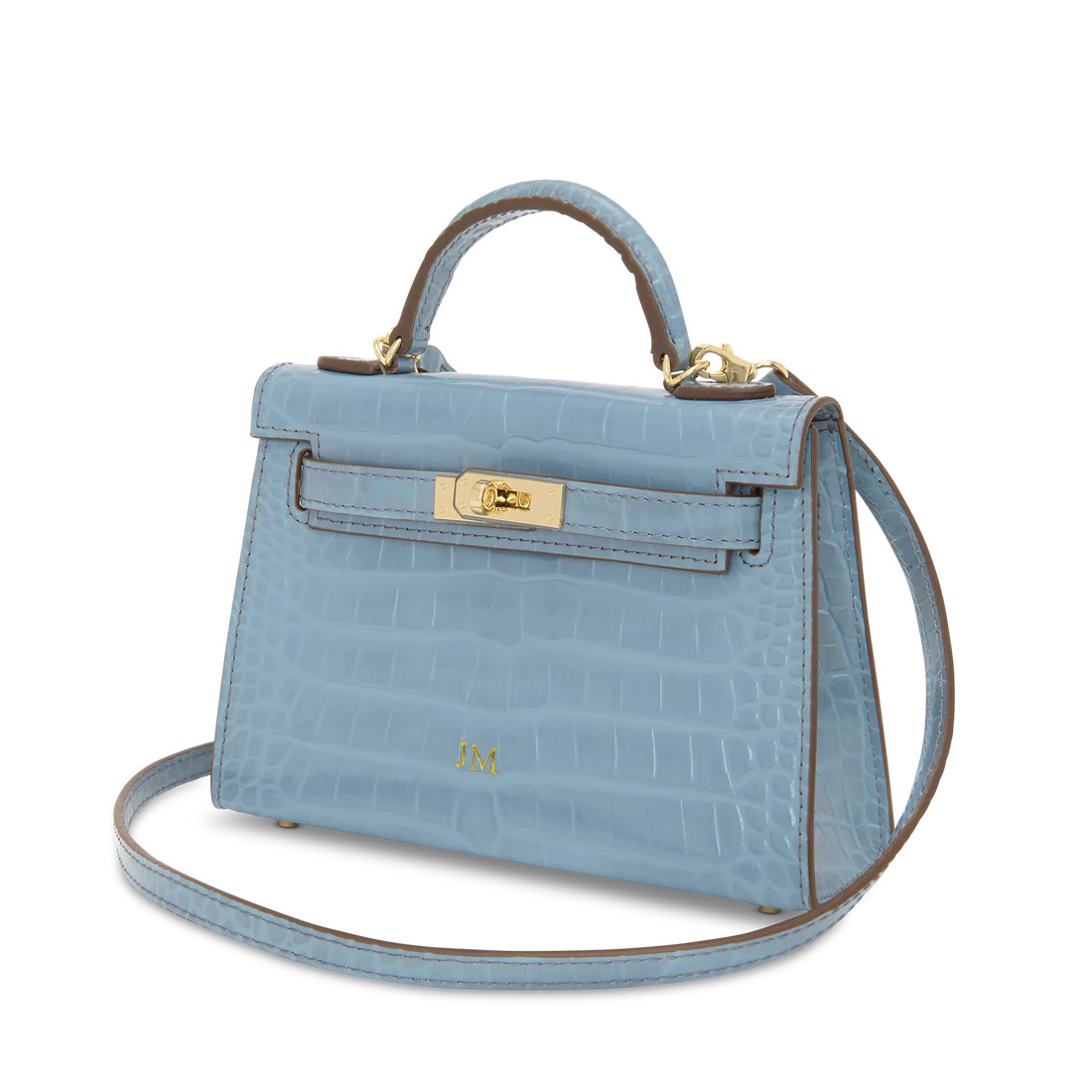 Lily & Bean Hettie The Croc Style Mini Bag -Haze Blue | Lily and Bean