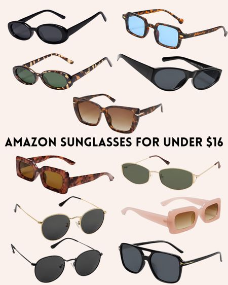 these are sunglasses from my favorite amazon sunglasses brands! i post about these brands a lot and I love their quality for the price 🤩🤩 they have stackable sales going on right now! some will be under $10 🙌🏼

amazon find, sunglasses, affordable fashion, affordable sunglasses, cute gifts for women, summer outfit, summer fashion 

#LTKstyletip #LTKSeasonal #LTKsalealert