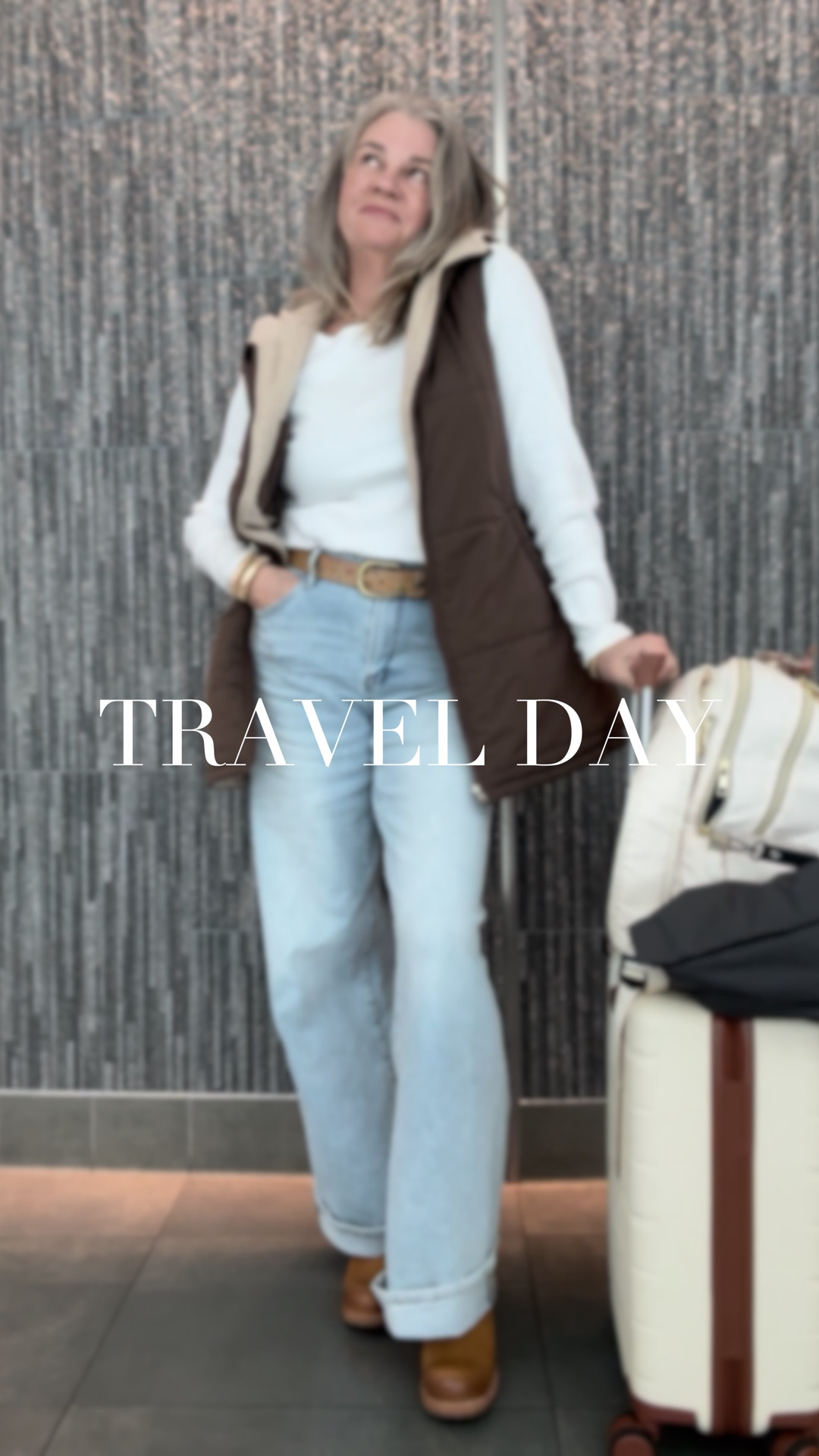 💕I love a good holiday travel day and a good travel fit. Layers are always in order and this teddy bear soft puffer reversible jacket is a win. Don’t forget the soft stretchy jeans that are a 10/10 quality and make you feel like a queen every time you wear them. 
Stay cute and comfy girls.

#LTKdayinmylife #LTKOver40 #LTKTravel