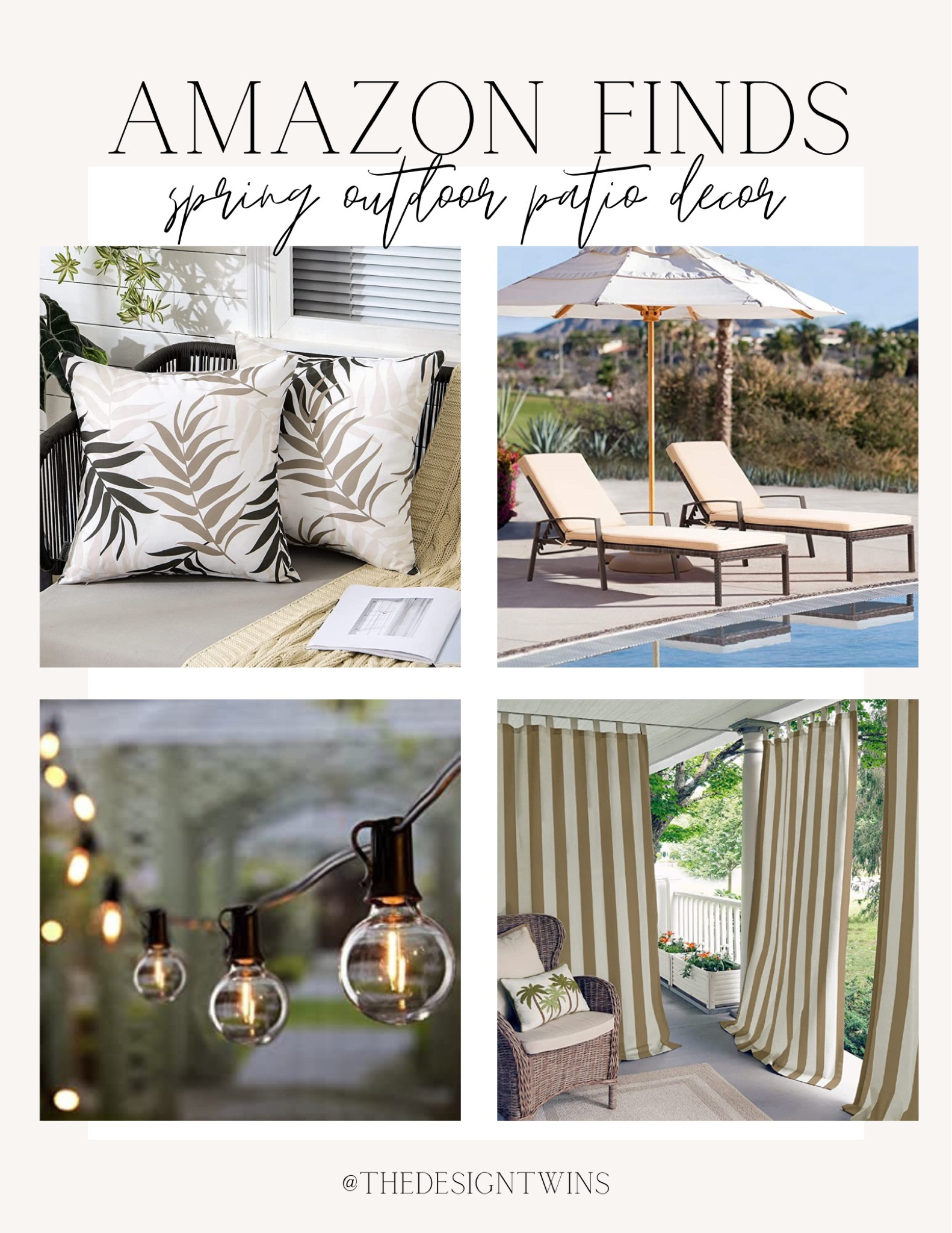 Spring outdoor patio finds from amazon. Budget friendly. For any and all budgets. Organic modern, traditional, modern farmhouse home decor, accessories and furniture. Neutral, wood nature inspired. Coastal casual home, modern french country.

#LTKFind #LTKhome #LTKstyletip