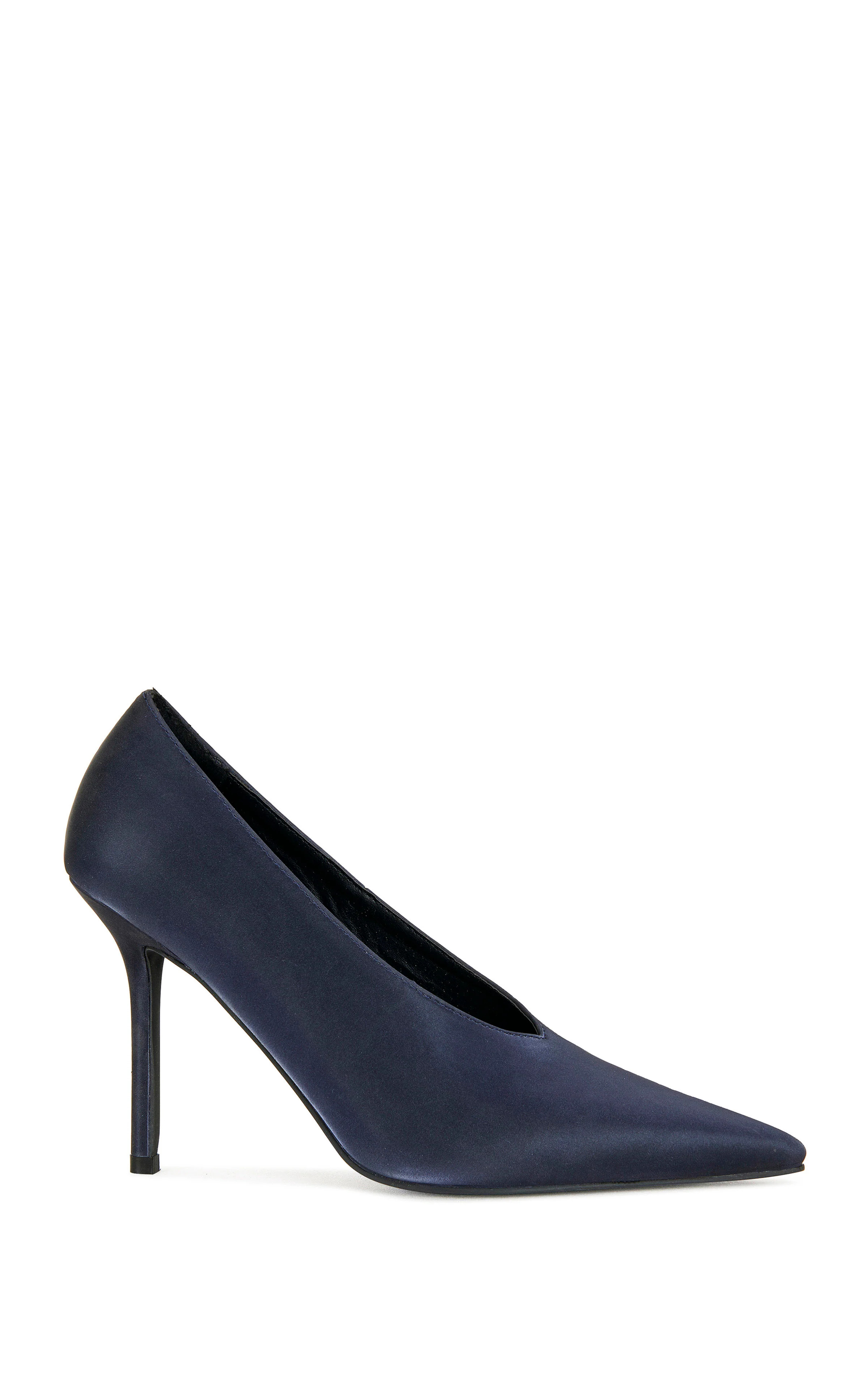 PATRICC-NAVY LIQUID LUXE STILETTO PUMP | Azalea Wang