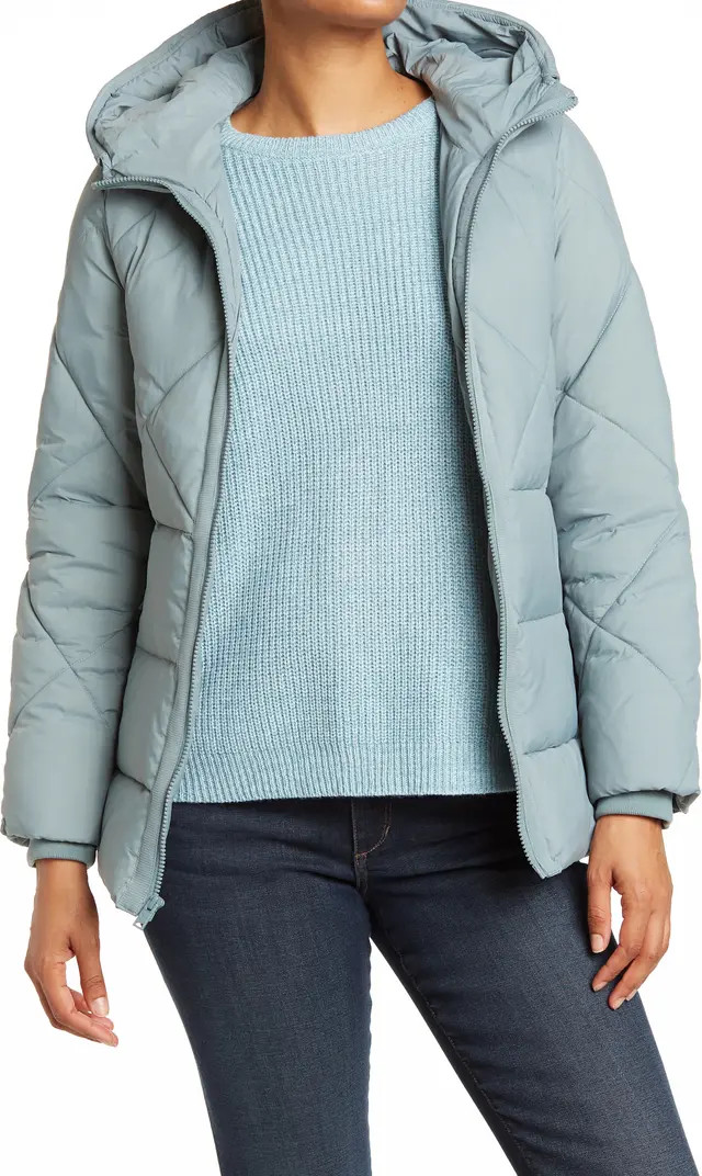 ANDREW MARC Powder Touch Water-Resistant Hooded Quilted Puffer Jacket | Nordstromrack | Nordstrom Rack