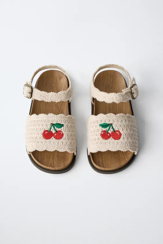 CROCHET CHERRY SANDALS | Zara US