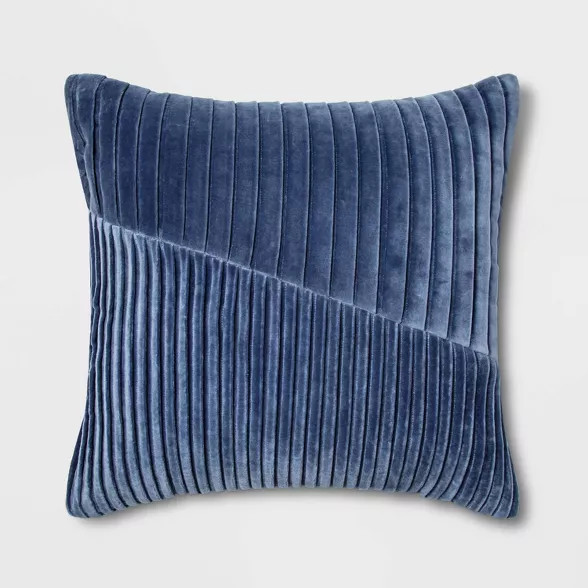 Square Pleated Velvet Pillow - Project 62™ | Target
