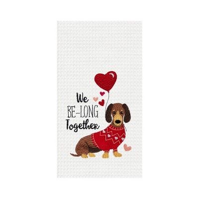C&F Home Dachshund Be-Long Together Valentine's Day Kitchen Towel | Target