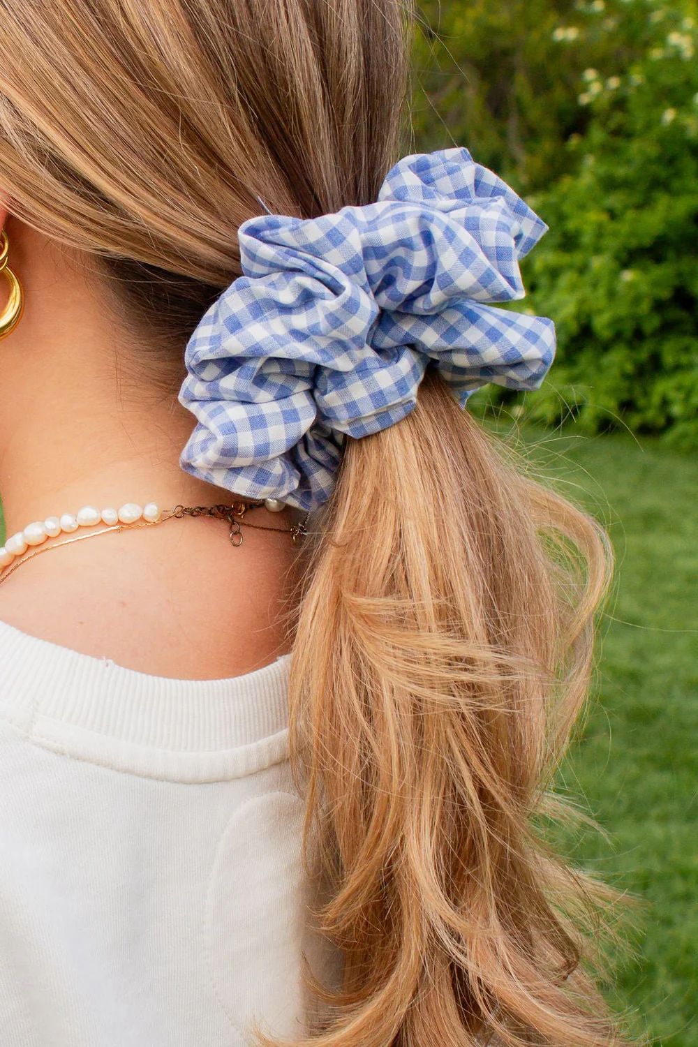 Picnic Gingham Jumbo Scrunchie | Shop Andi