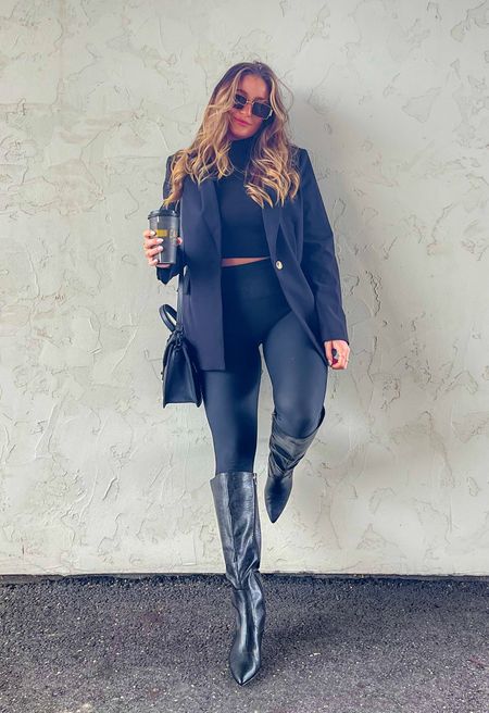 The blazer is from TJ Maxx and not available so i linked similars I loved, but a black blazer is a black blazer! The leather leggings and knee high black boots are the real stars here! 



#LTKworkwear #LTKHolidaySale #LTKGiftGuide