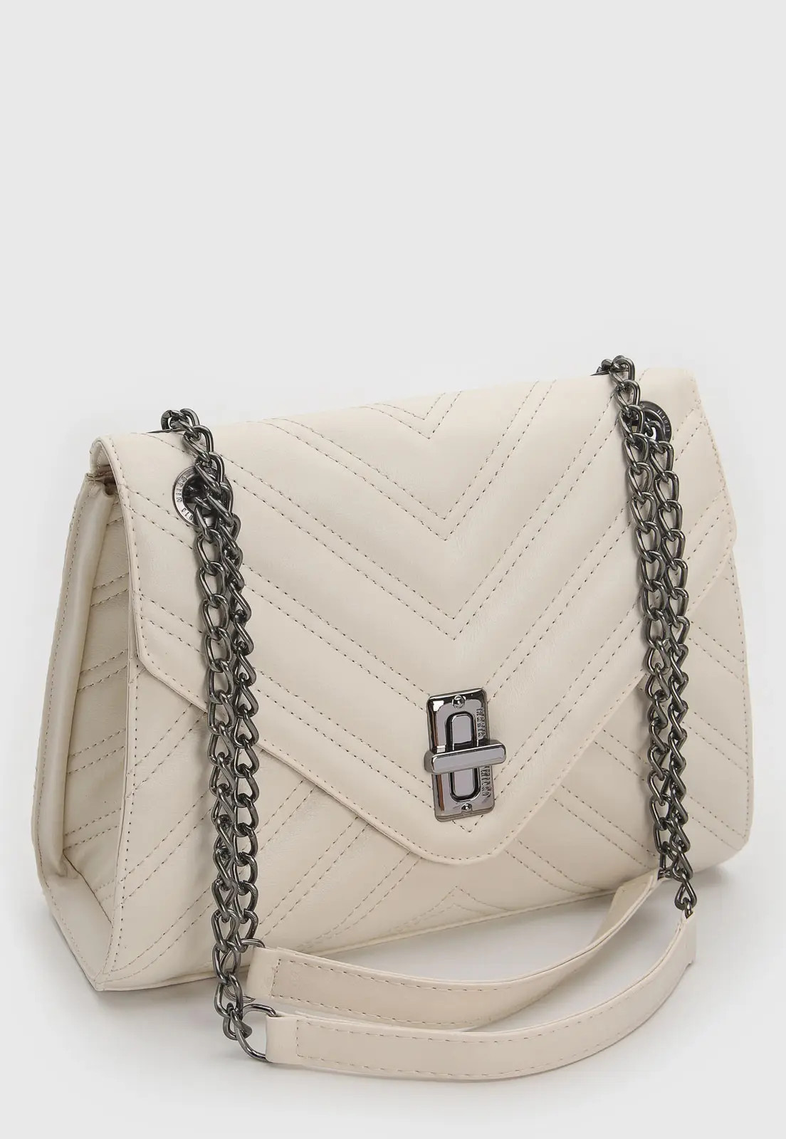 Bolsa Feminina Maria Milão Grande Matelassê Off-White | Dafiti (BR)