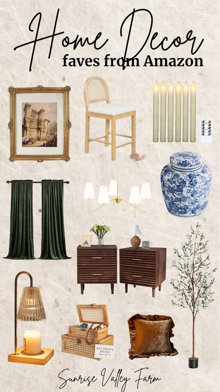 Home decor favorites from Amazon. The candles are the BEST you’ll ever have! We also particularly love the curtains, nightstands, and candle warming lamp! 

#LTKhome #LTKfindsunder50 #LTKstyletip