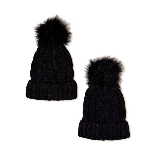 Time and Tru Adult Women's 2-Pack Beanie - Walmart.com | Walmart (US)