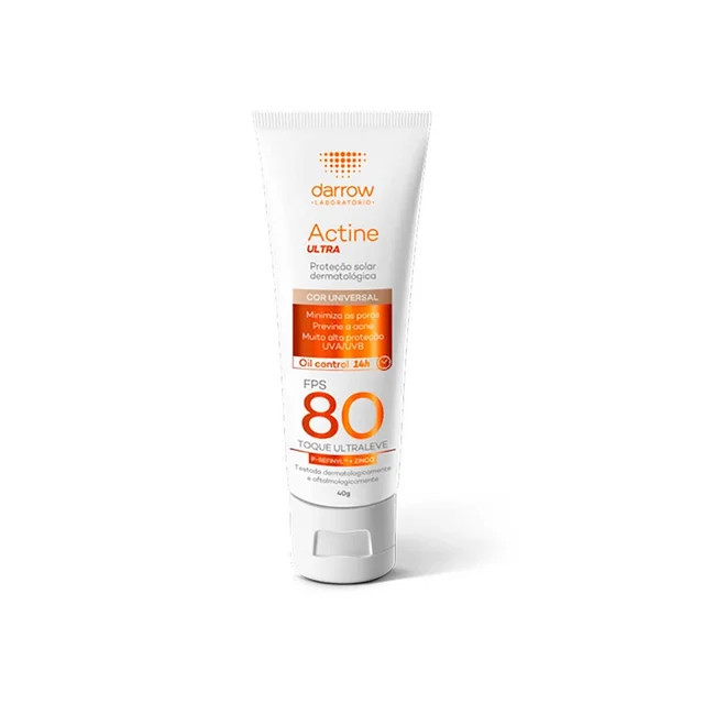 Protetor Solar Facial Actine Ultra Cor Universal FPS80 com 40g | Drogasil BR