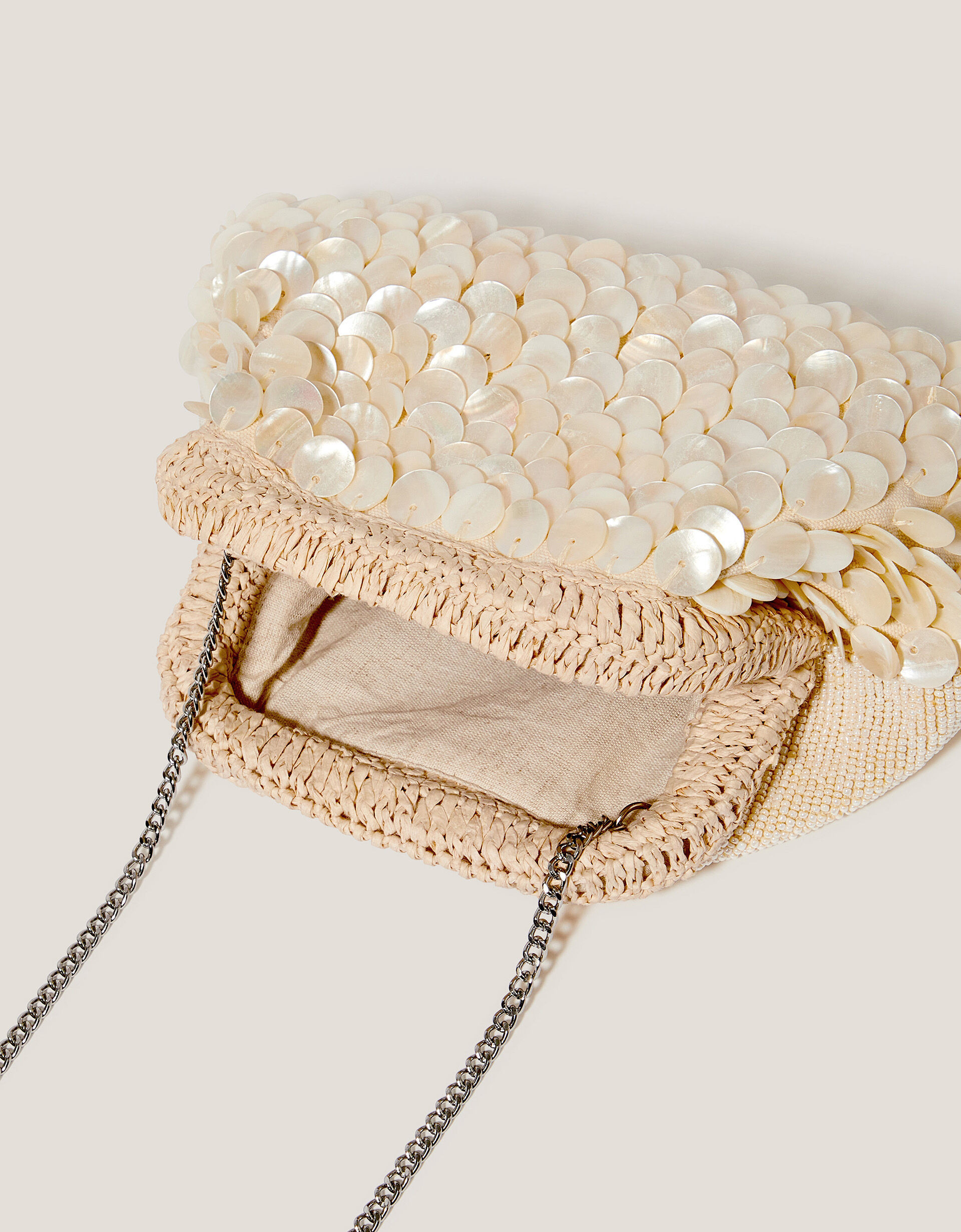 Saya Shell Embellished Clutch Bag | Monsoon (UK)